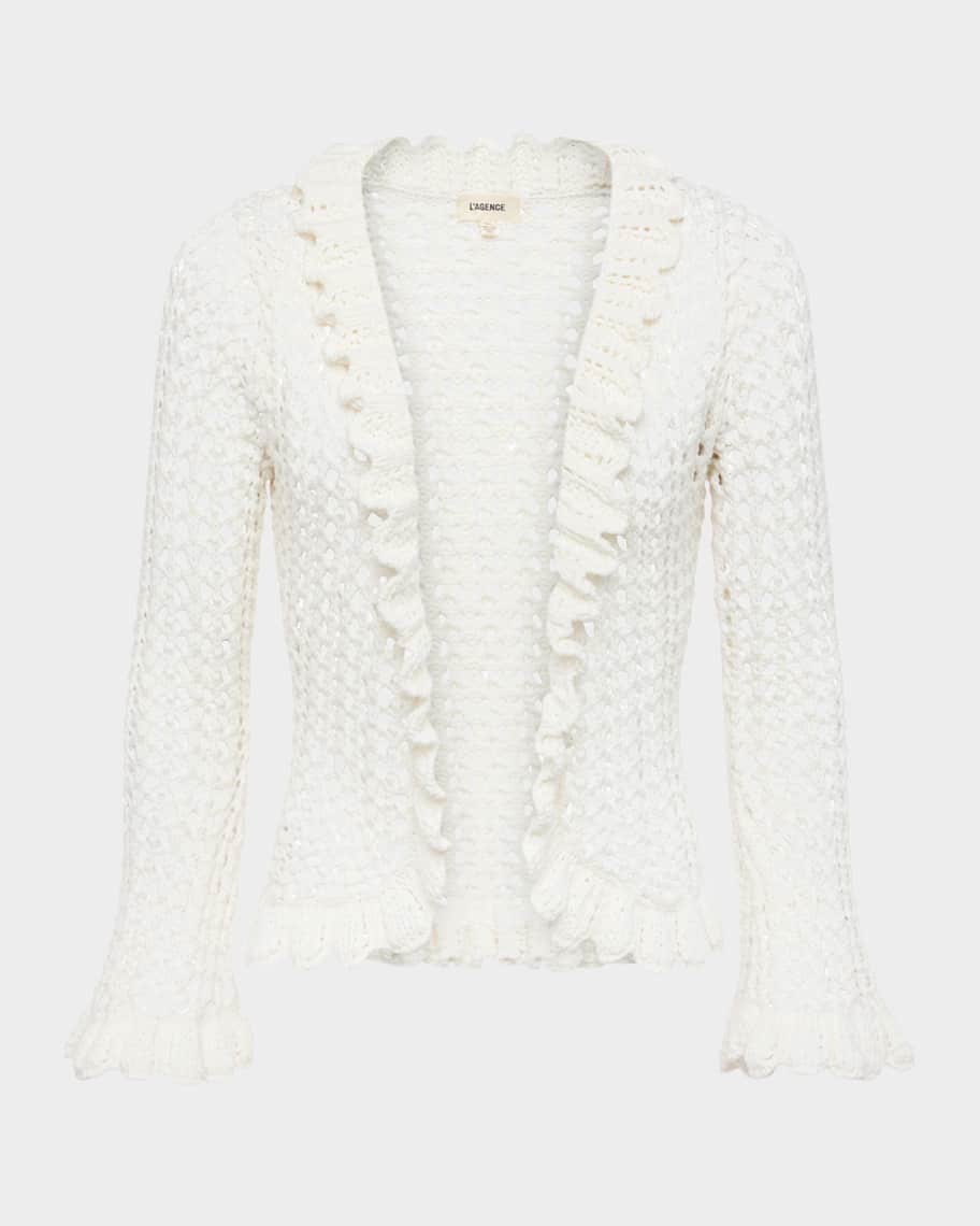 L'Agence Solaris Open Stitch Cardigan | Neiman Marcus
