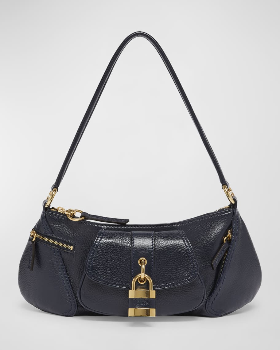 【関税&送料込】Chloe Black Leather The 99 Shoulder Bag Chloe The 99 Shoulder Bag in Shiny Grained Calfskin | Neiman