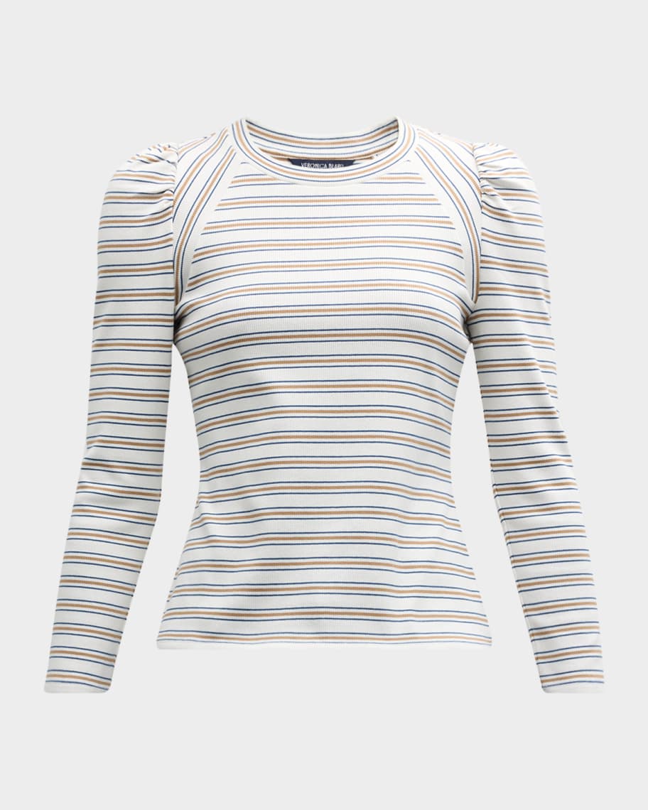 Vera Striped Puff Sleeve Top main image 1