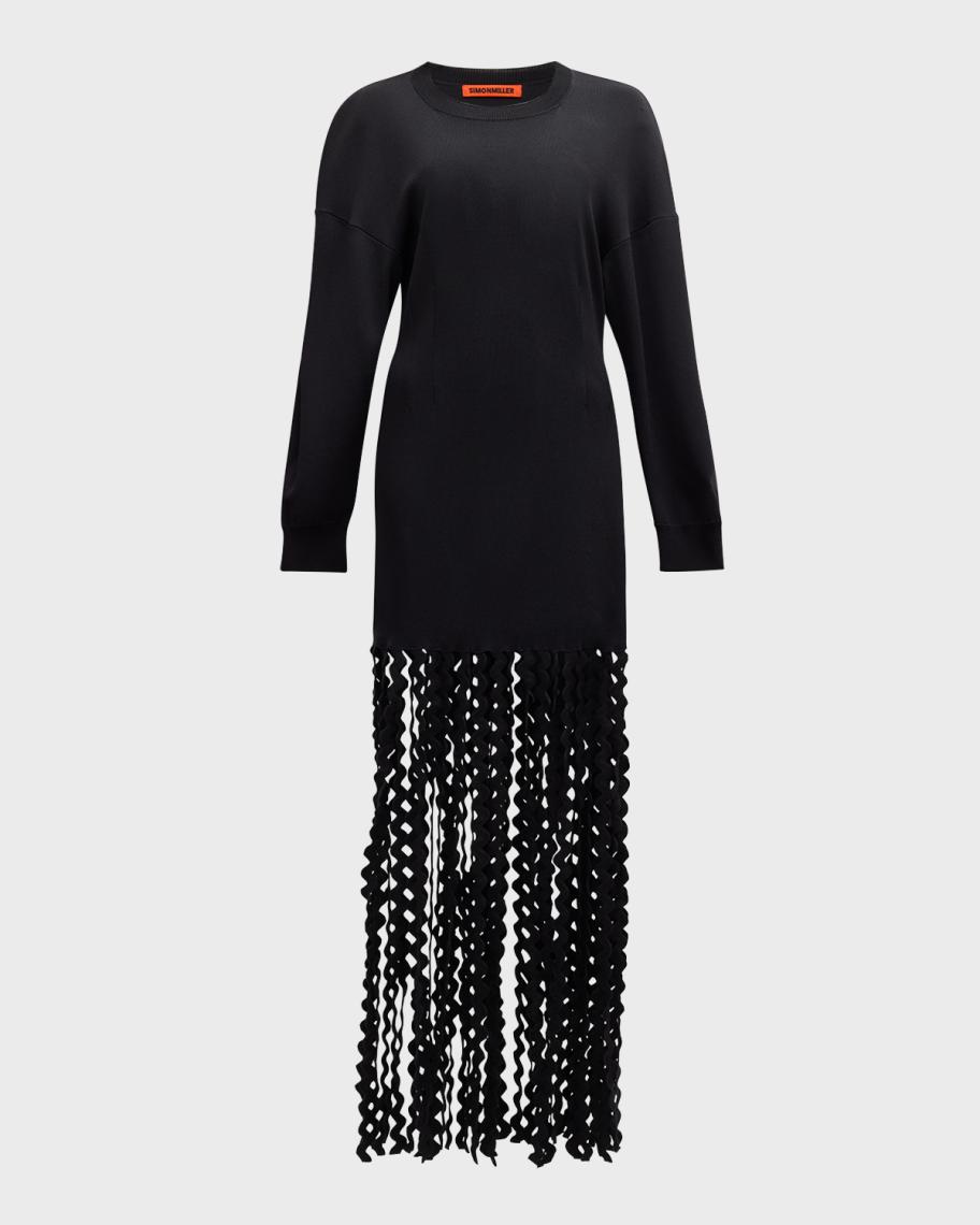 simon miller wallis knit fringe dress Simon Miller Wallis Knit Fringe Dress by Simon Miller