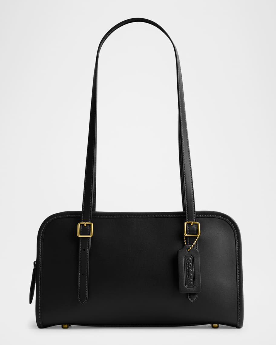 Image 1 of 5: Swing Zip Leather Shoulder Bag