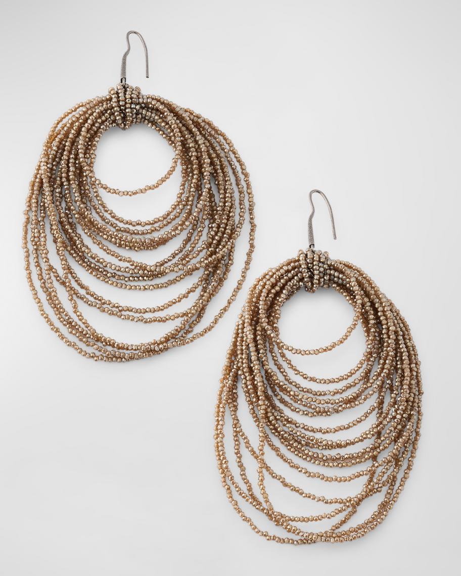 Brunello Cucinelli Multi Loop Beaded Earrings | Neiman Marcus