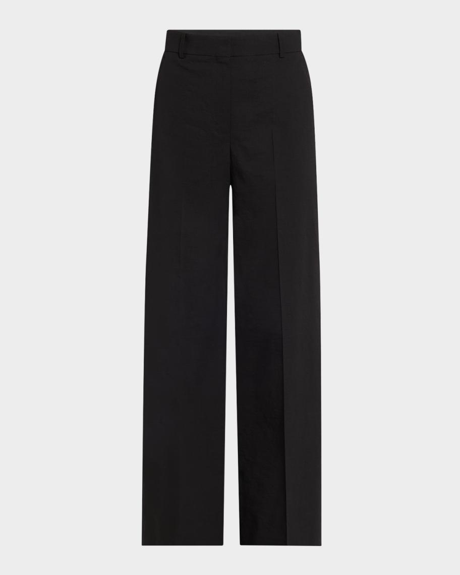 2026年Theory Good Crunch Theory Good Crunch High-Waist Wide-Leg Trousers | Neiman Marcus