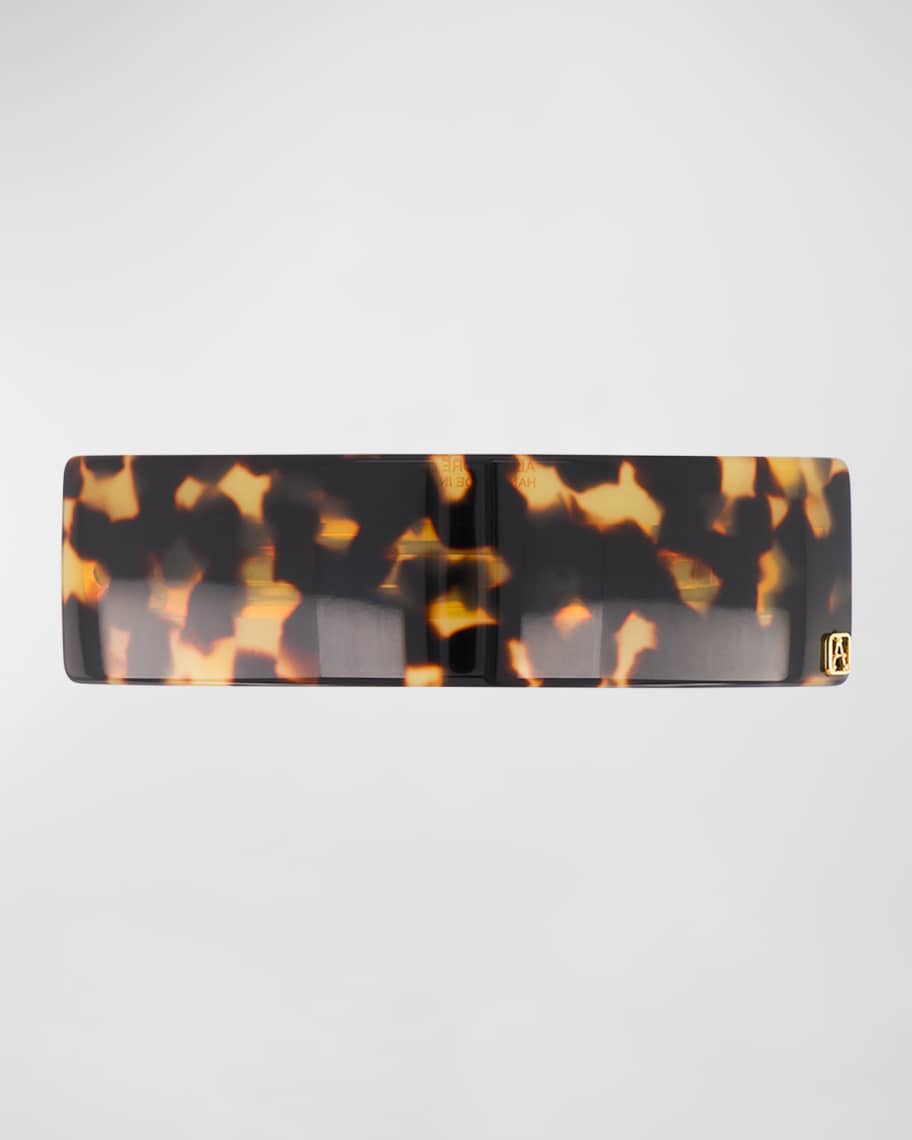 Alexandre de Paris Curved Tortoise French Barrette Neiman Marcus