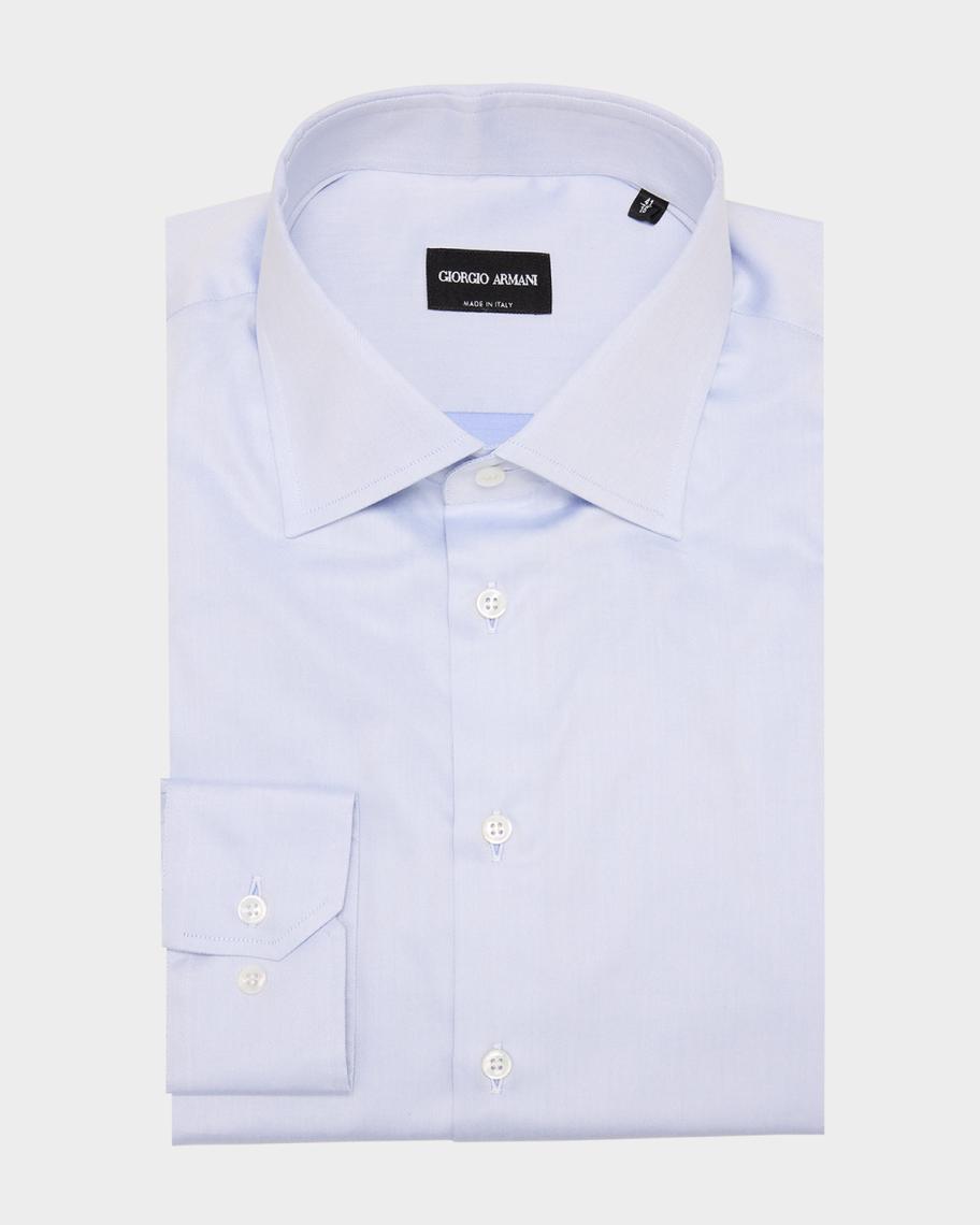 armani collezioni modern fit dress shirt Giorgio Armani Solid Cotton Dress Men Shirt