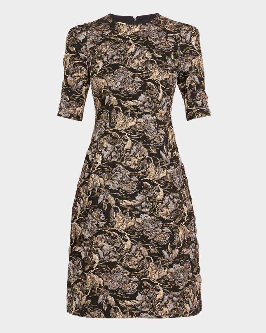 chinese dress ladies Metallic Jacquard A-Line Evening Gown