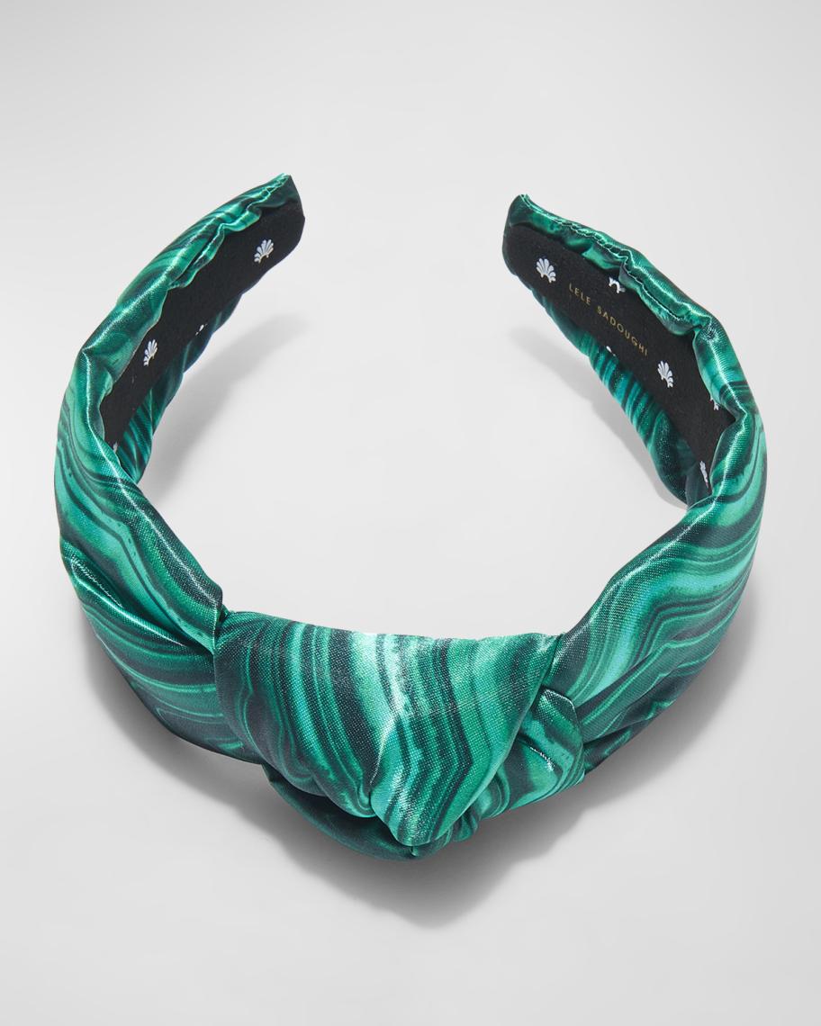 Lele Sadoughi Knotted Print Headband | Neiman Marcus display picture 2