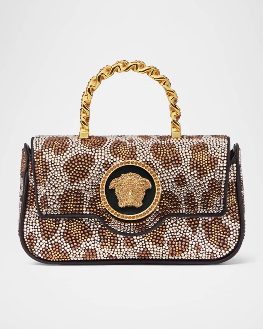 Versace La Medusa Mini Beaded Top Handle Bag Neiman Marcus