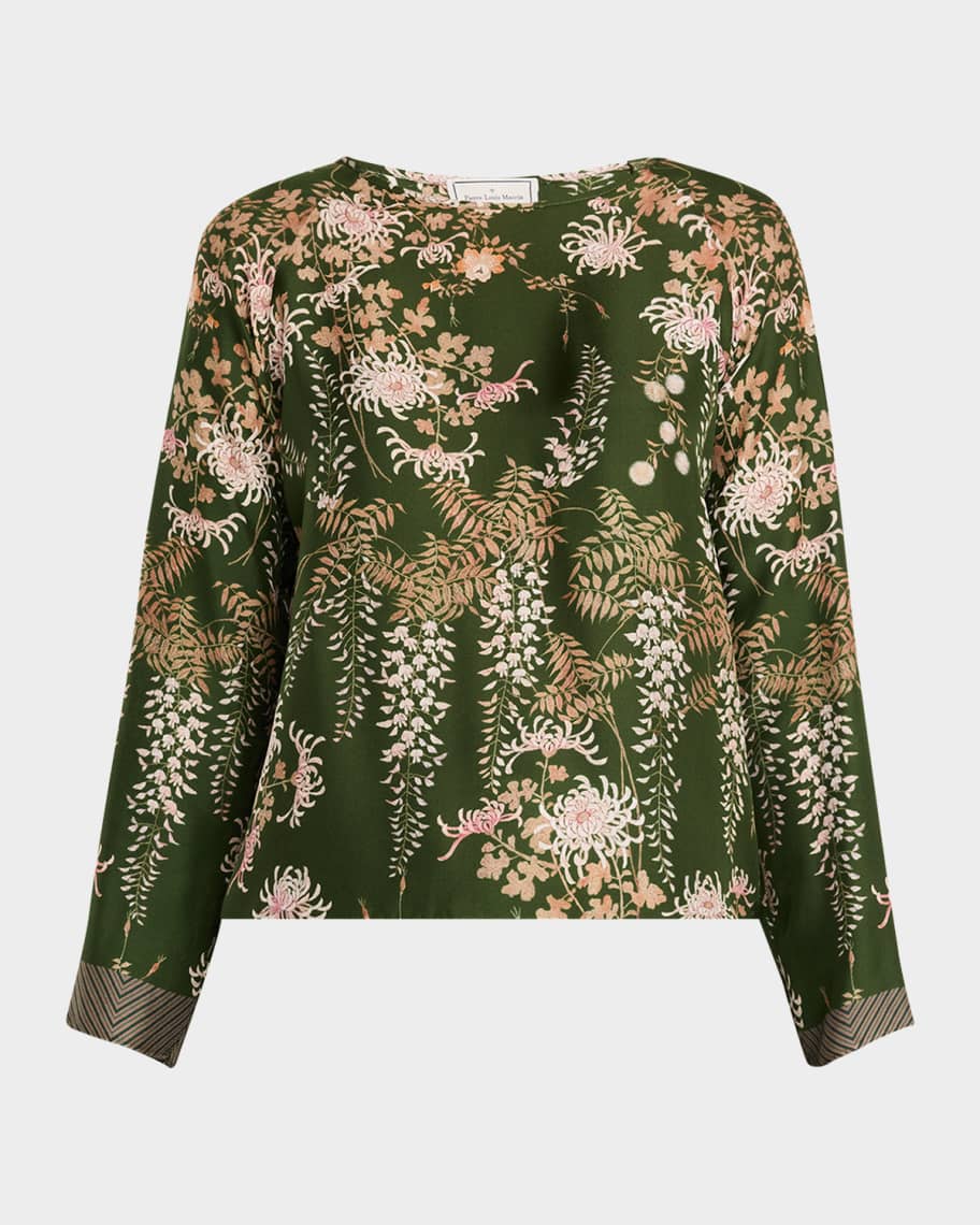 Pierre Louis Mascia Pierre Louis Mascia Printed silk blouse main image 0