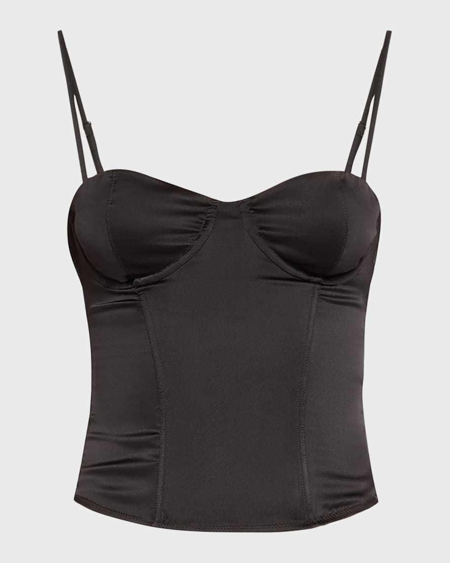 Kiki De Montparnasse Tous Les Jours Charmeuse Bustier | Neiman Marcus