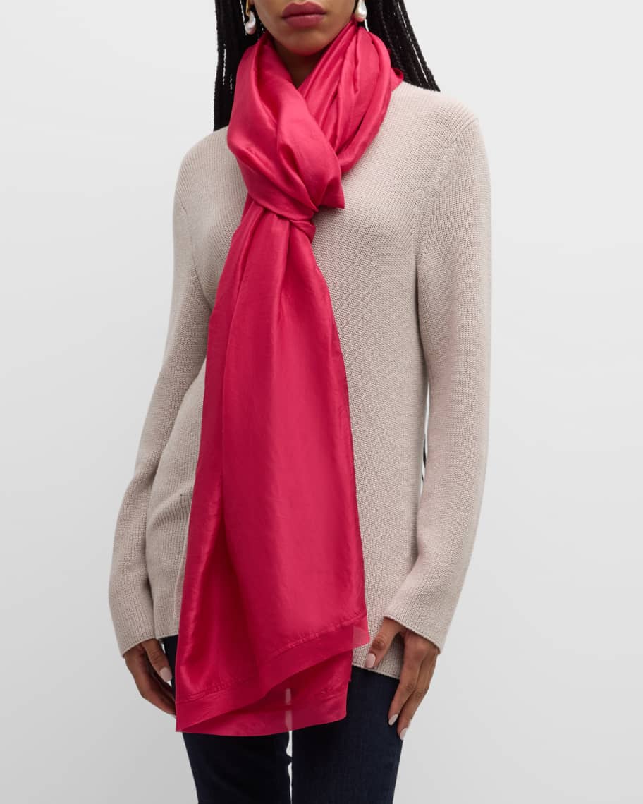 Eileen Fisher Missy Washed Silk Scarf Neiman Marcus