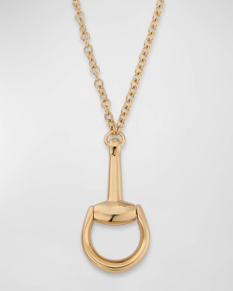 Gucci 18K Yellow Gold Horsebit Necklace Neiman Marcus