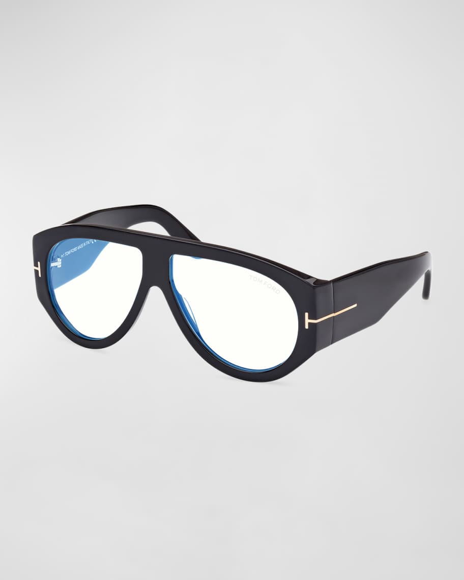 ドムフォード TOM FORD Blue Blocking Acetate Aviator Glasses | Neiman Marcus