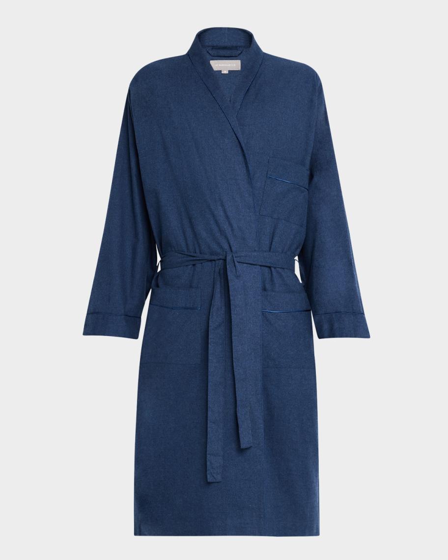 Neiman Marcus Men's Brushed Flannel Robe | Neiman Marcus