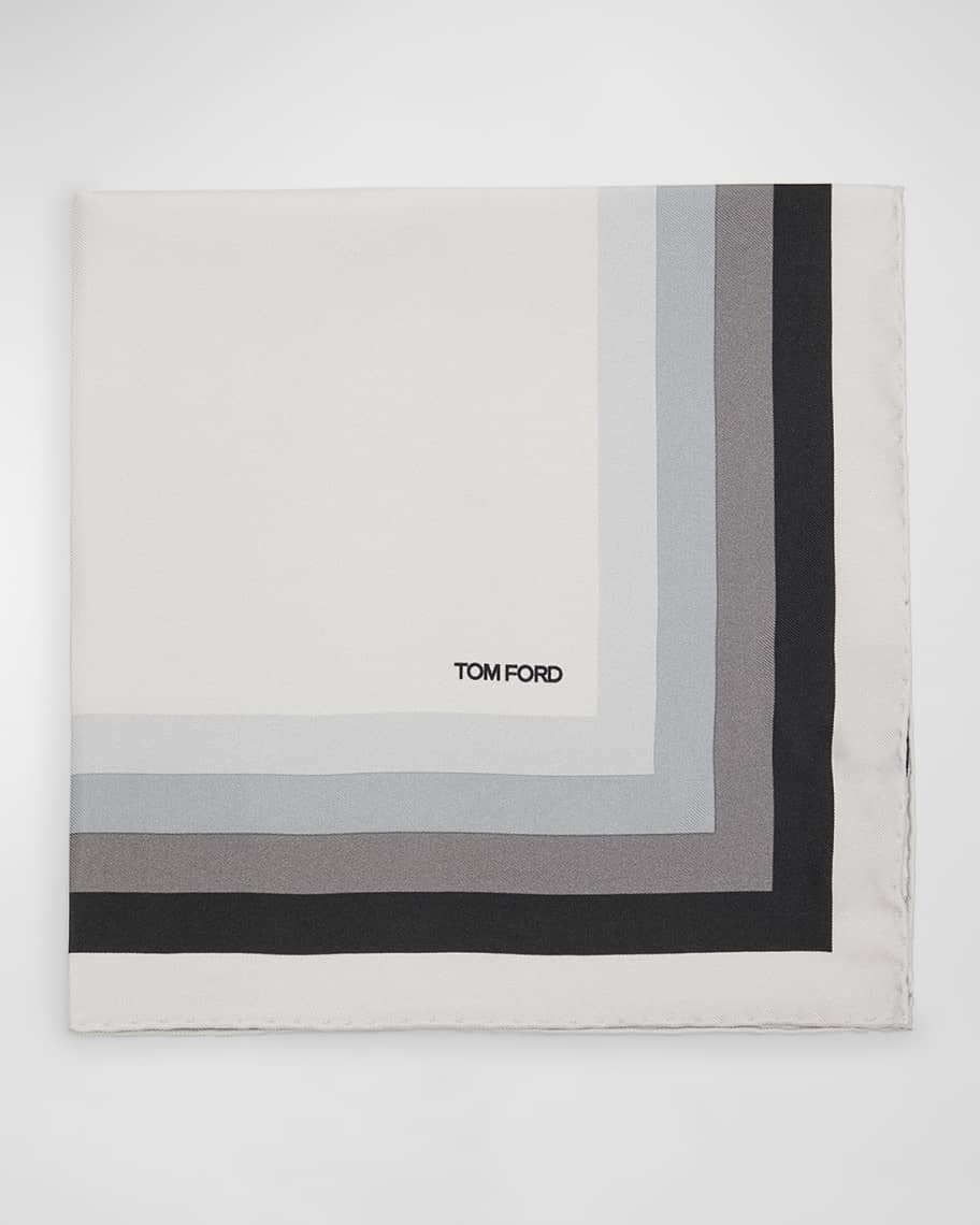 Men's Concentric Frame Silk Pocket Square