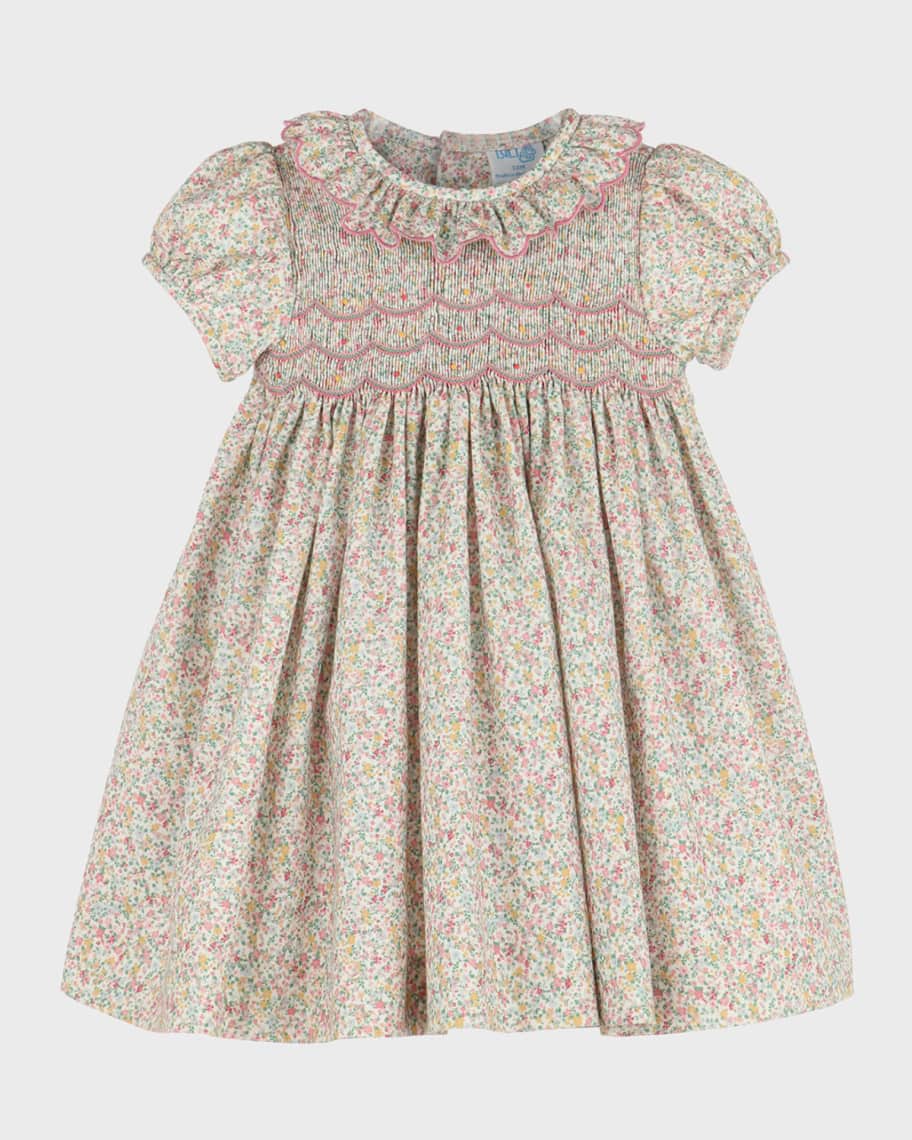 Luli Boat Neck Sash Mini Dress Floral