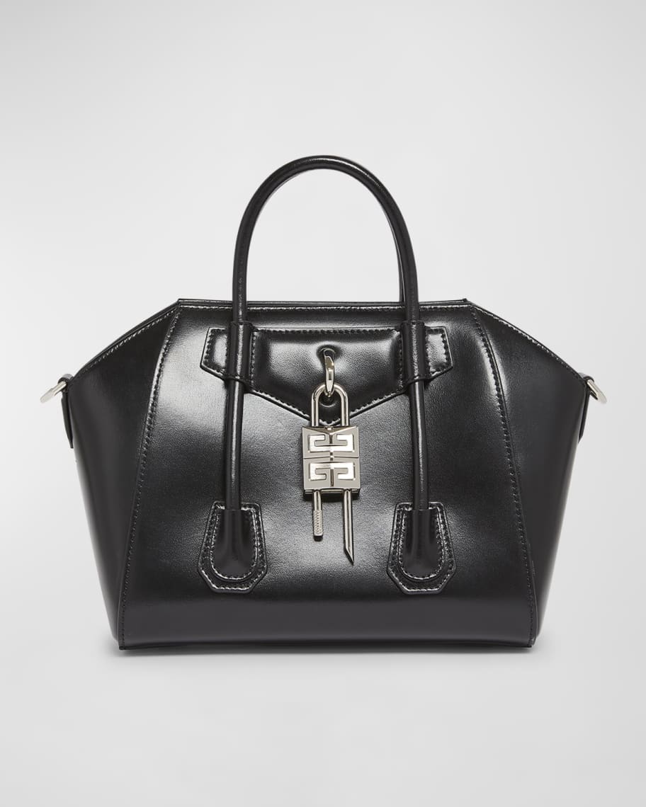 Antigona Mini Lock Top-Handle Bag in Leather 