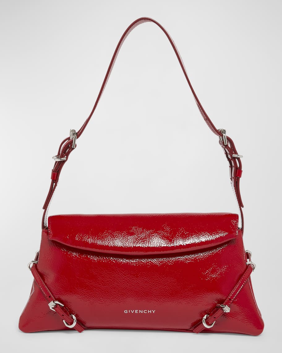 ★GIVENCHY★Voyou テクスチャードレザー ミニ ショルダーバッグ Givenchy Voyou レザー ショルダーバッグ ミニ | ゴールドトーン