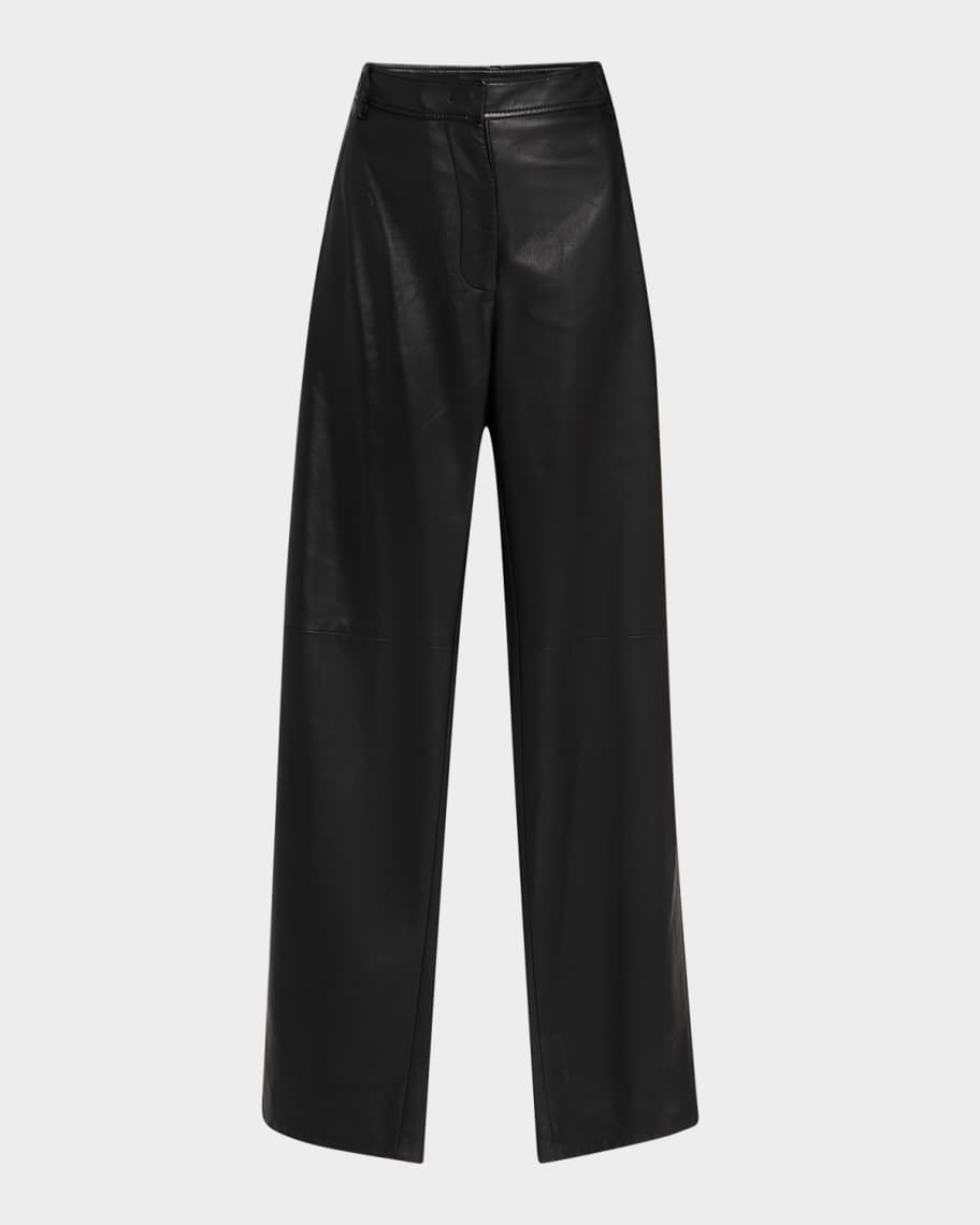 【送料&関税込】Max Mara Acinoso Wide-leg Pant Onore linen and silk twill wide-leg pants in brown - Max