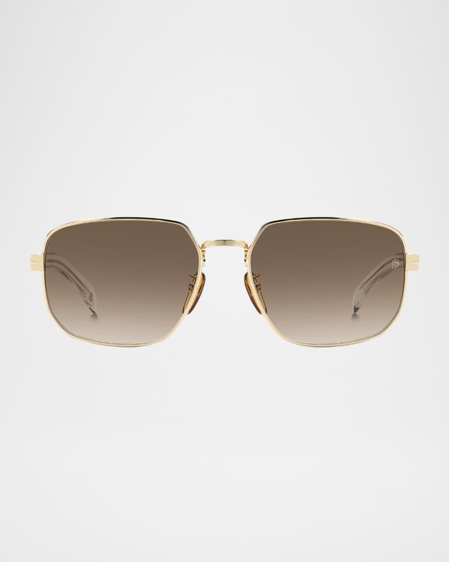 David Beckham Gray Stainless Steel Glasses (Frames)