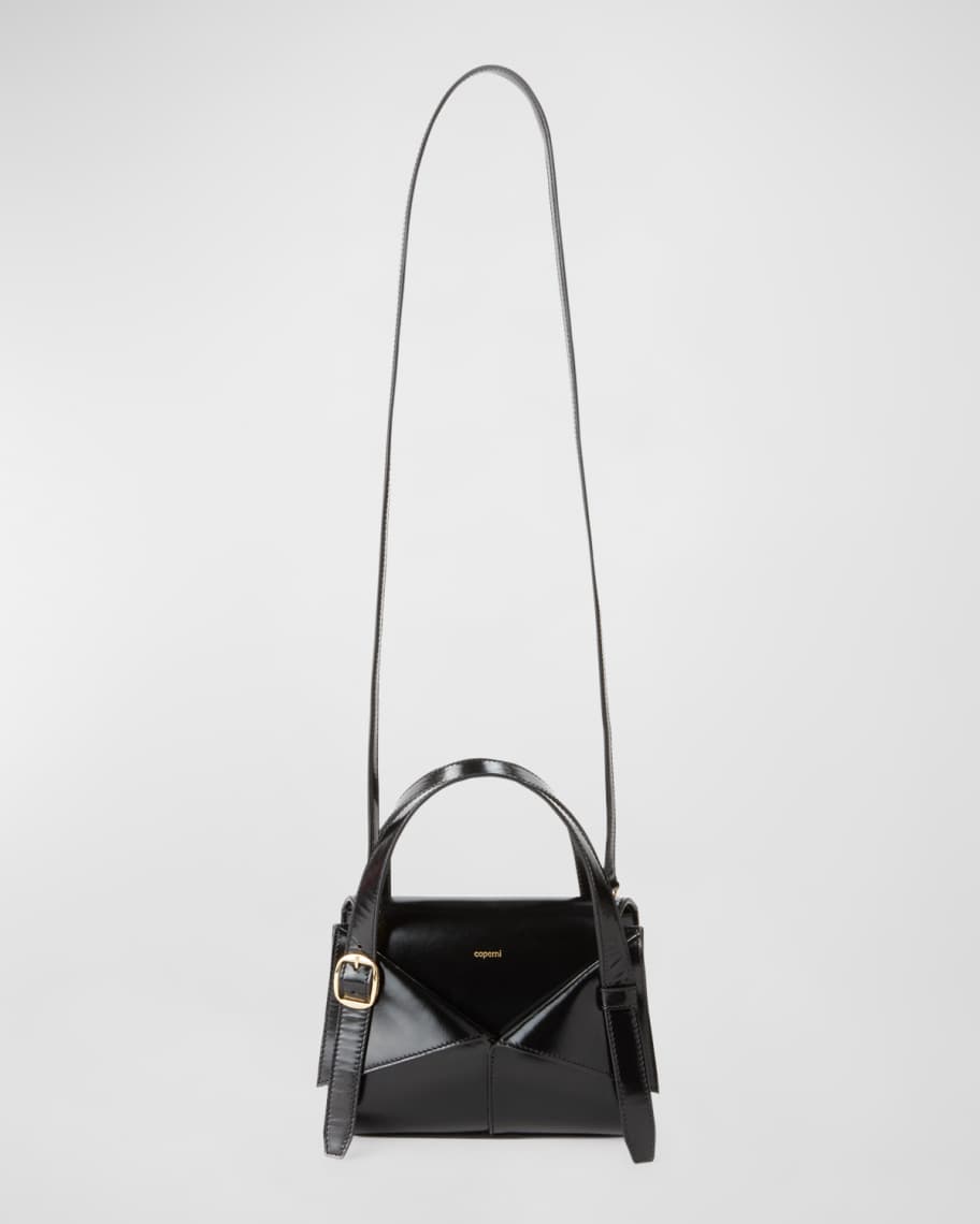 Coperni Mini Glossy Flap Leather Crossbody Bag | Neiman Marcus