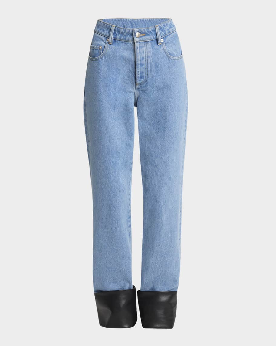 【関税込み】Nanushka ブルー Josine ジーンズ Nanushka Josine wide-leg Jeans | Blue | FARFETCH ID