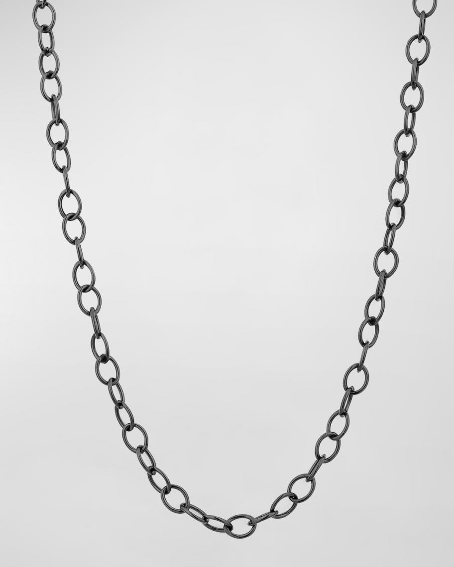 Syna Oxidized Sterling Silver Chain, 34