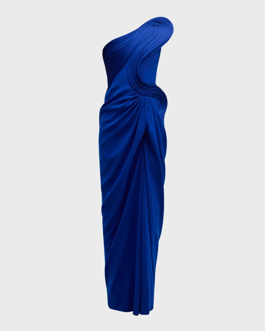 Gaurav Gupta The Molded Wave One Shoulder Gown Neiman Marcus