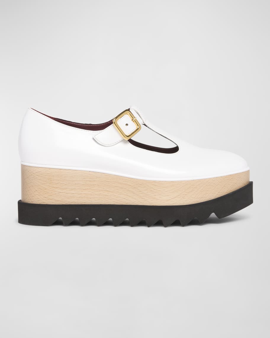 【関税&送料込】Stella Mccartney Mary Janes Elyse Shoe STELLA MCCARTNEY Elyse vegetarian glossed-leather platform