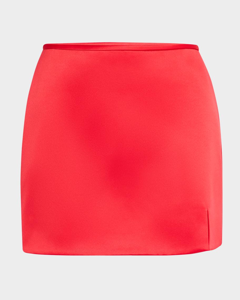 MARC JACOBS mini skirt 10 linen wool designer runway navy career