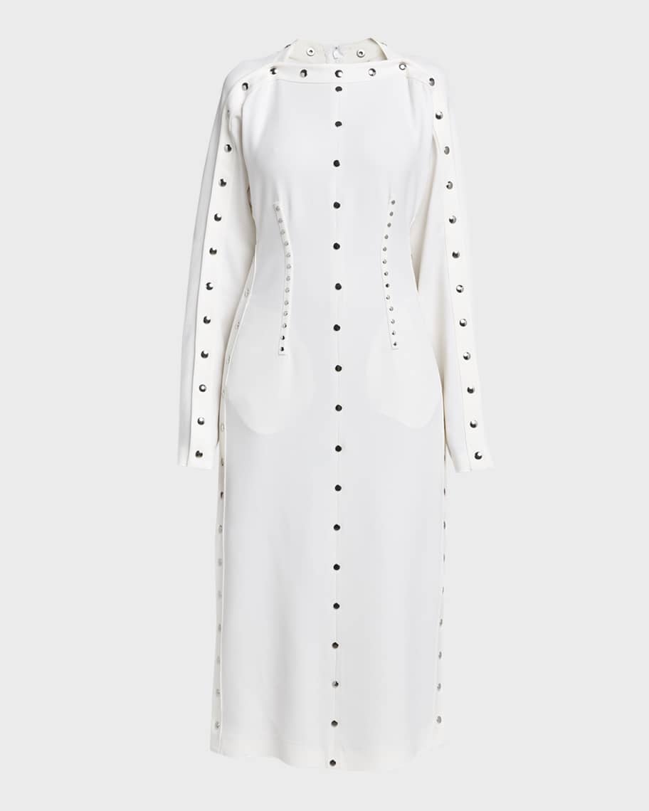 STELLA MCCARTNEY ワンピース Cutout minidress594493 NWT Stella McCartney Crystal Rope Cutout Long Sleeve Cady