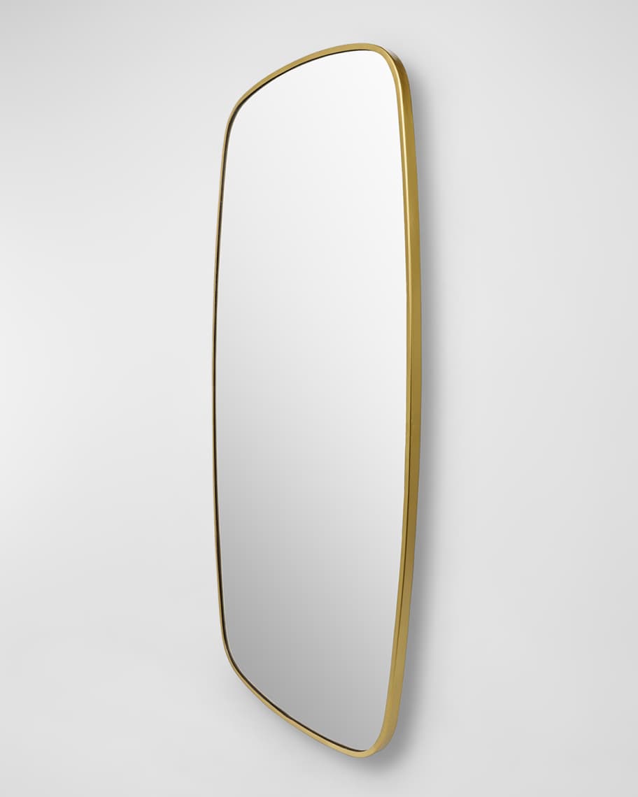 Image 2 of 2: Inverness Golden Elongated Mirror