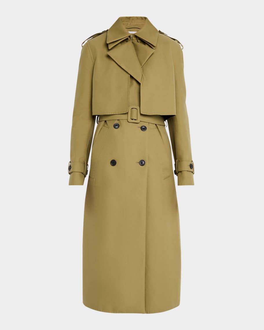 Another Tomorrow Convertible Trench Coat