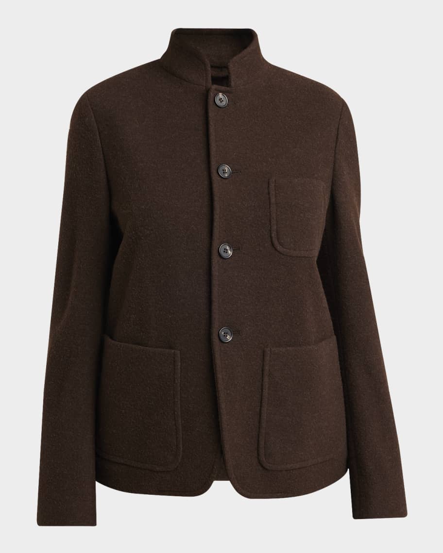ジャケット・アウター Viana Wool Short Coat petale M Floral' Short Ruffle Wool Jacket – TheGraceTreasures