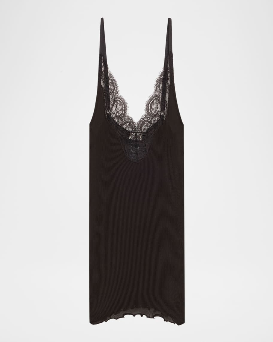 SAINT LAURENT ブラック 星刺繍 タンクトップ CASSANDRE TANK TOP in Black | Saint Laurent | YSL EN-EN