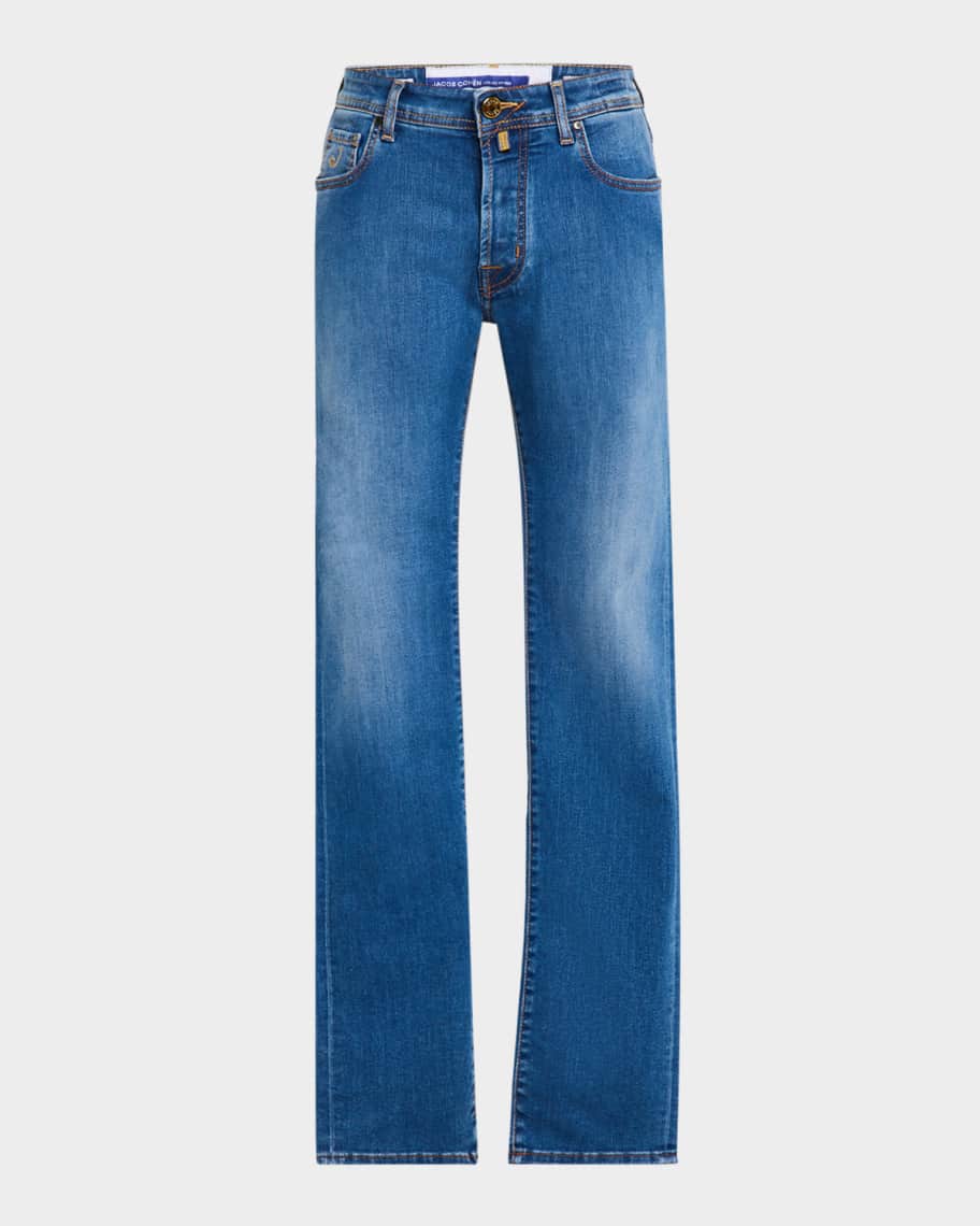 Jacob Cohen Men's Bard Slim-Fit 5-Pocket Denim Jeans | Neiman Marcus