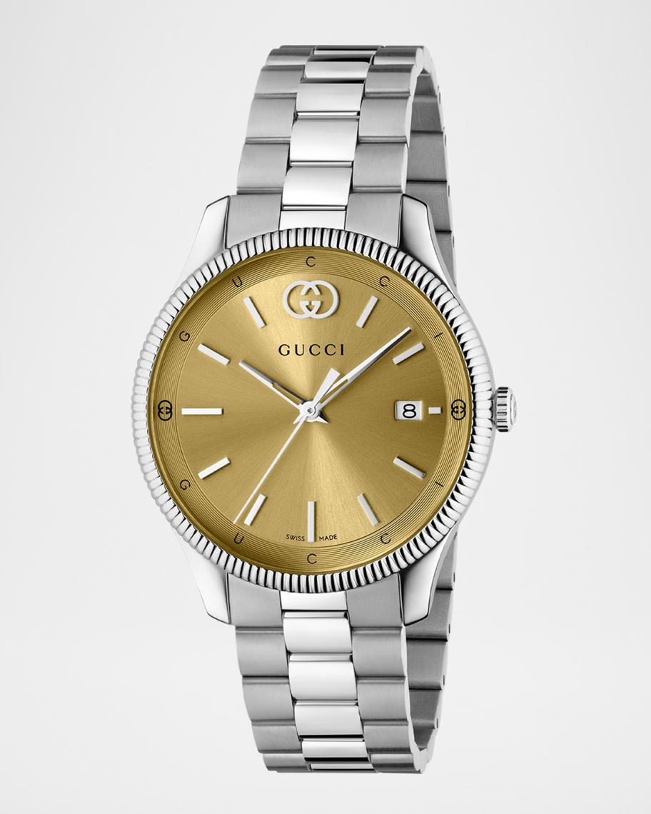 時計 GUCCI Timeless Gucci G-Timeless Stainless Steel Bracelet Watch, 38mm | Neiman Marcus