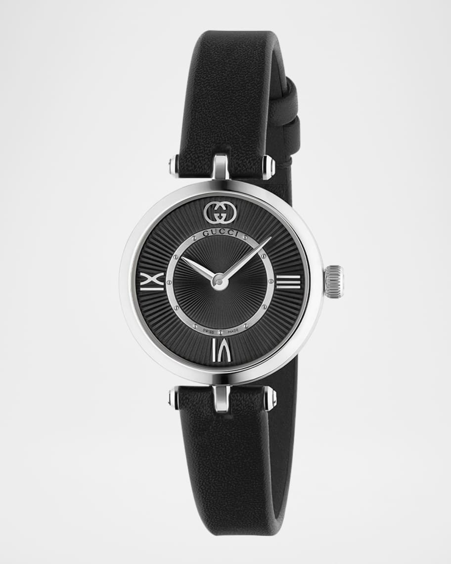 Gucci Stainless Steel Model 2000 24mm Watch with Black
