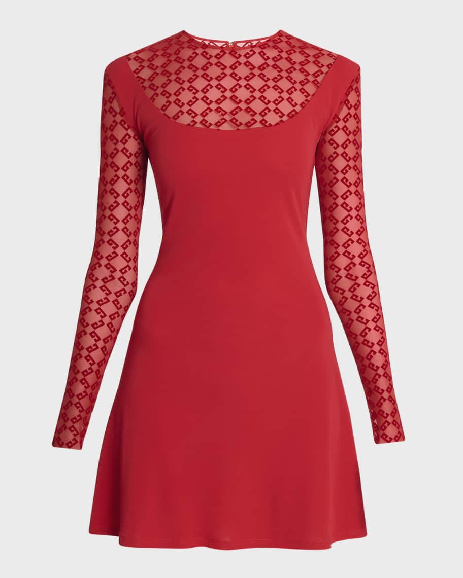 【関税込み】givenchy 4G DRESS Givenchy 4G Jacquard Draped Midi Dress | Black | FARFETCH