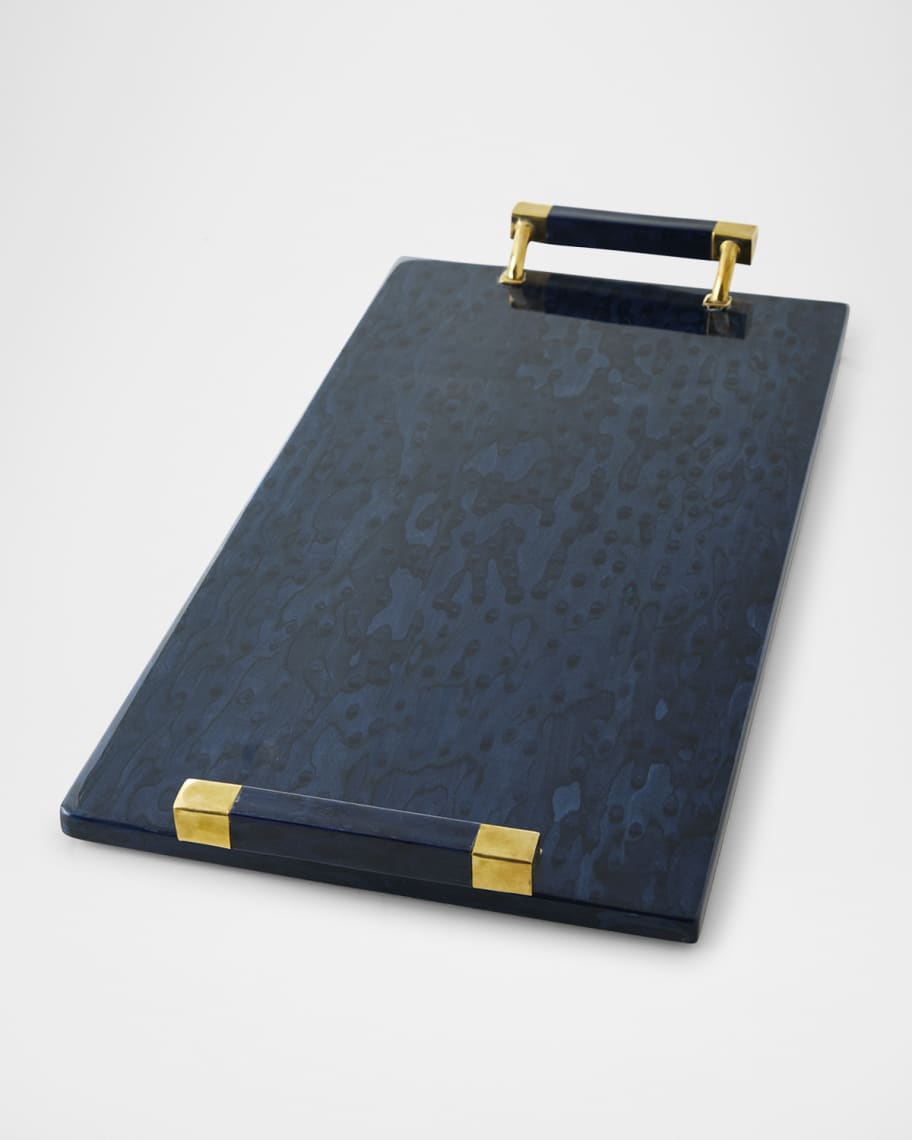 Blue Bird's Eye Large Serving Tray