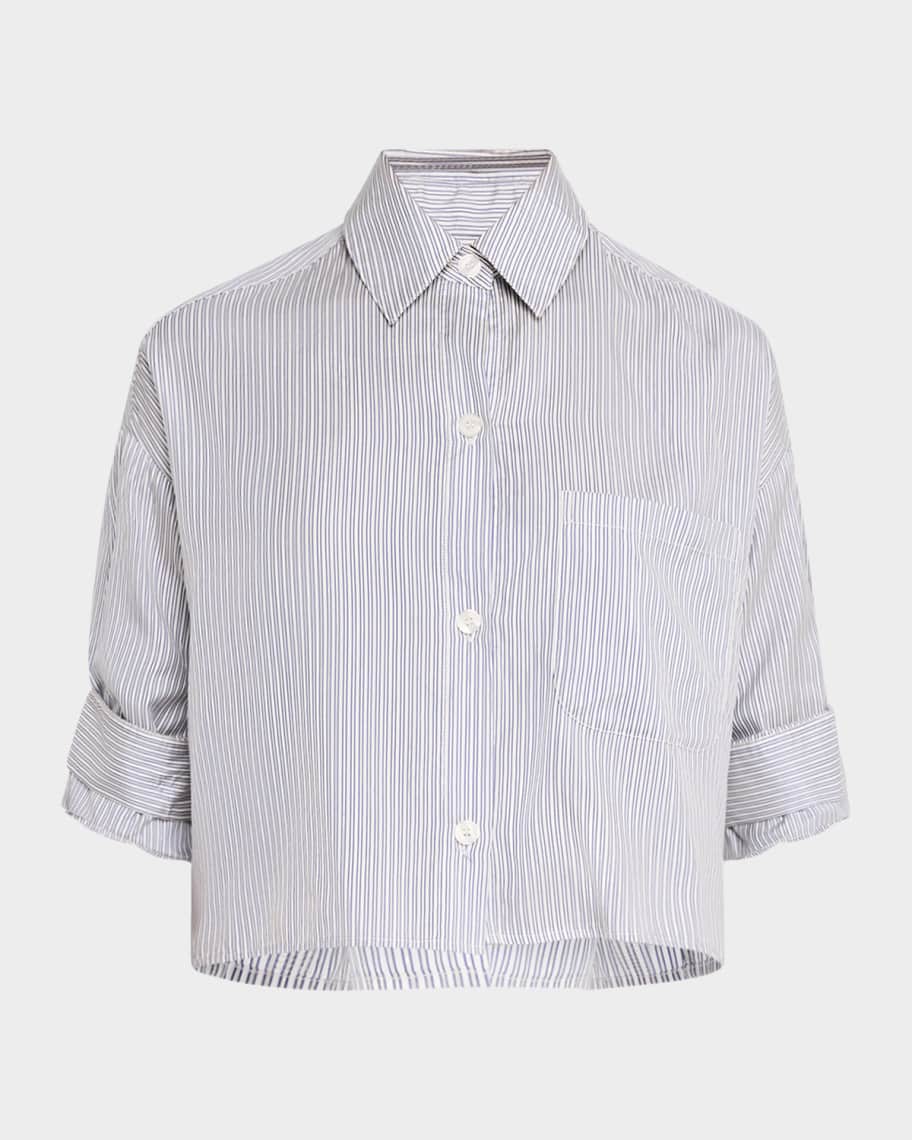 TWP Next Ex Striped Button-Front Shirt | Neiman Marcus