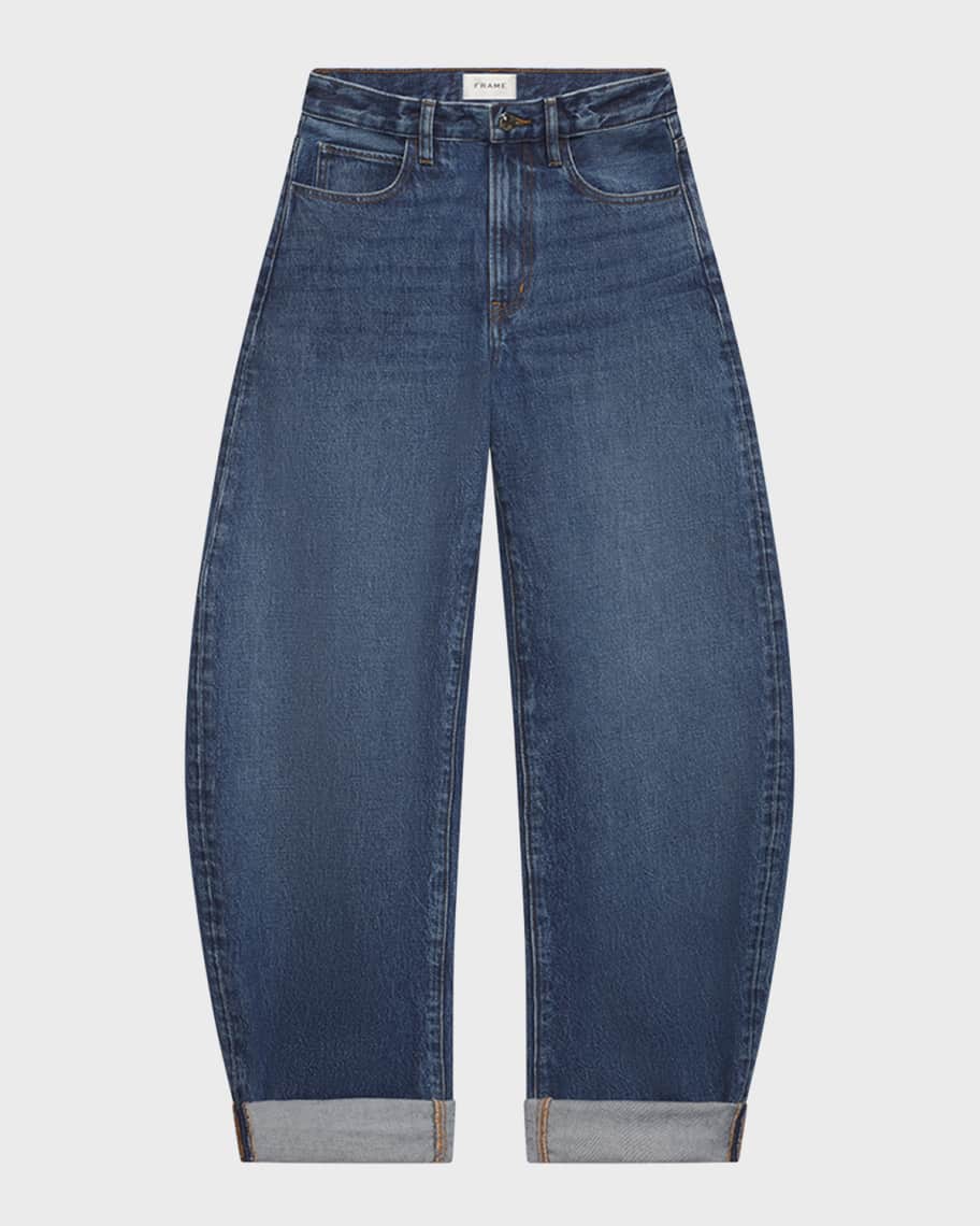 デニム・ジーパン FRAME FW25 THE BUBBLE CROP (2027RF210 KORF) WOMEN'S 'THE BUBBLE CROP' JEANS for Women - Frame | Biffi