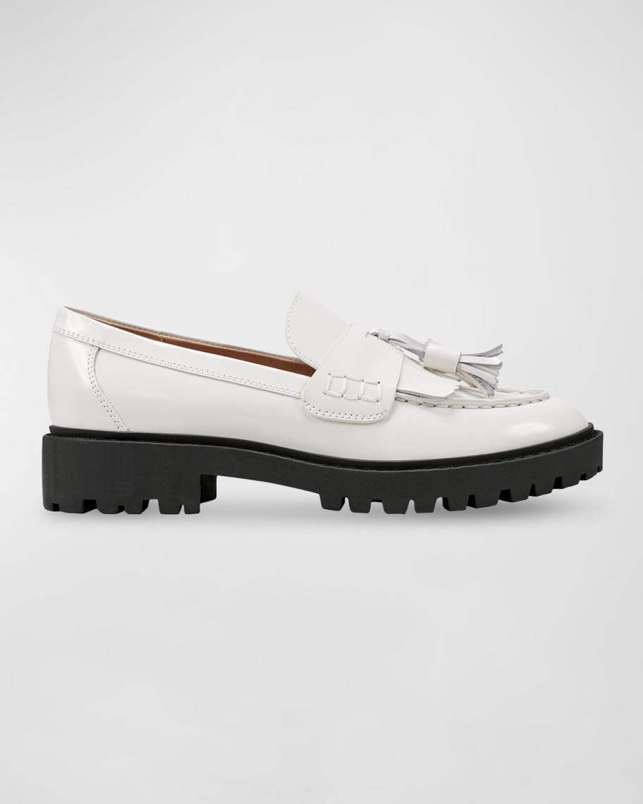 Chaussures à Talons Plates-formes FOREVER 21 'Penny' Avec Franges - Noir - Taille US 6.5