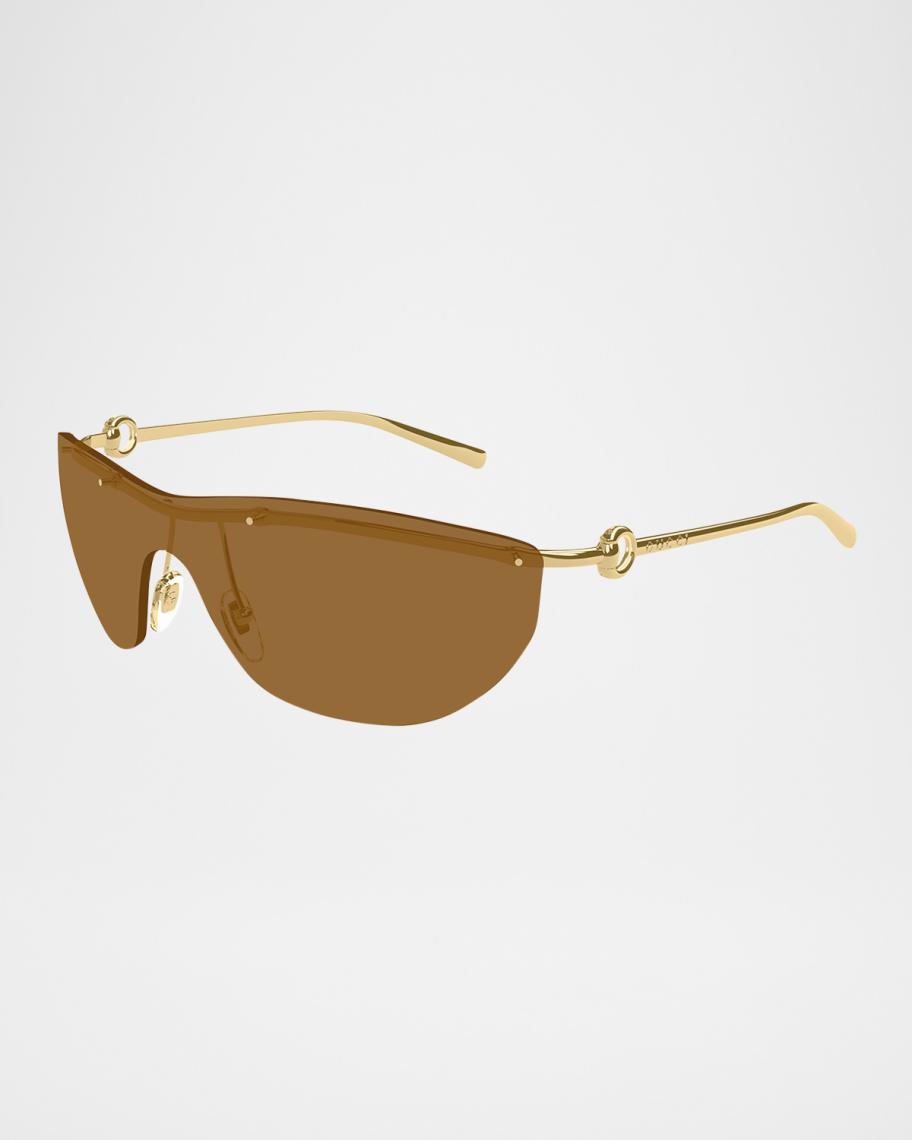 Gucci Rimless Metal Shield Sunglasses | Neiman Marcus
