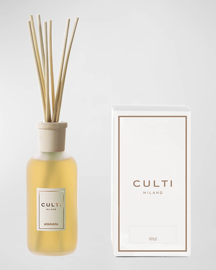 Culti Diffusore Bastoncini Stile da 1000 ml Milano | Fragranza AQQUA, al bergamotto e Sandalo - Durata 3 Mesi - Metratura da 10 a 20 mq