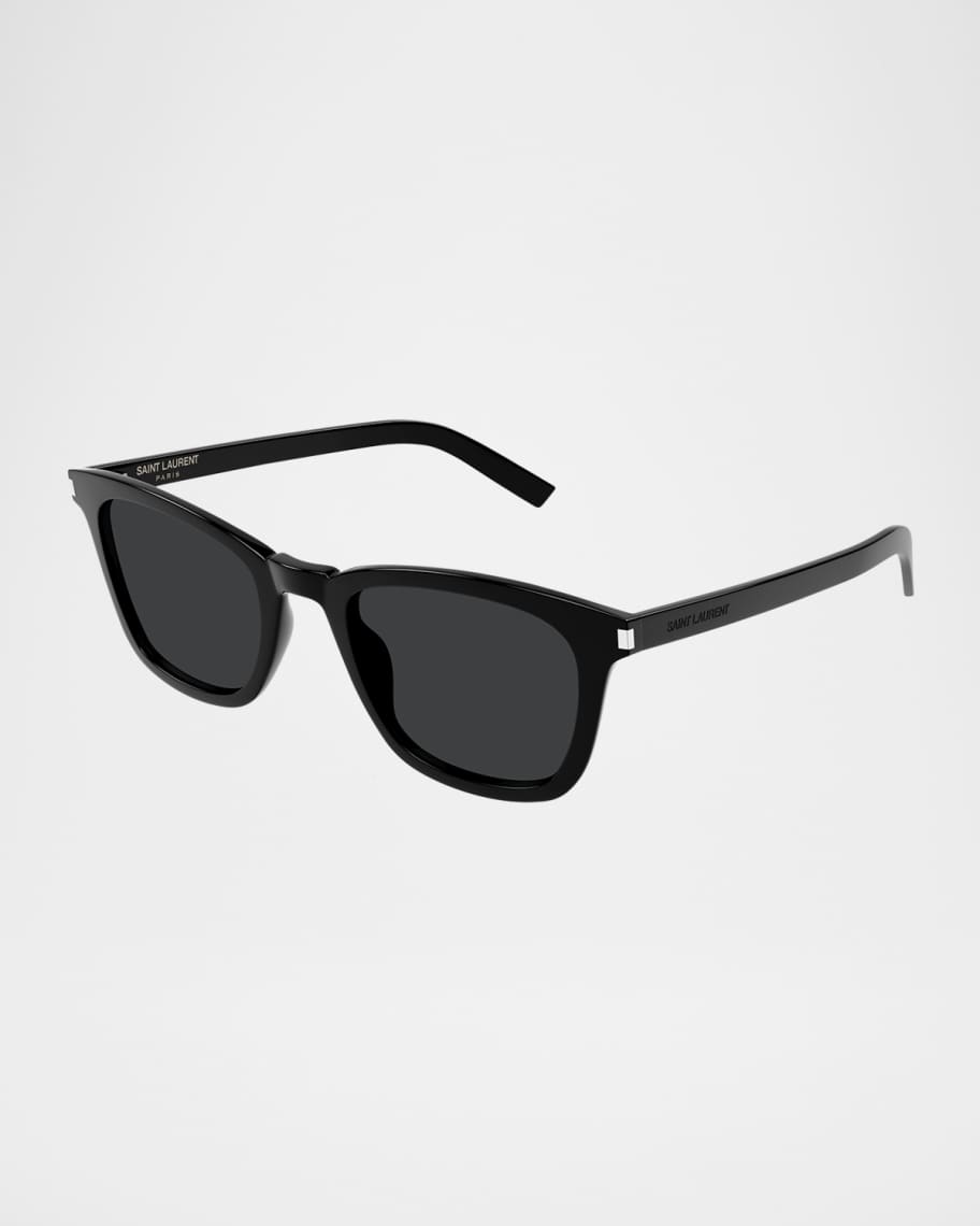 SAINT LAURENT スクエアフレムサンクラス 736455Y9956 1014 Saint Laurent Micro-Logo Acetate Rectangle Sunglasses