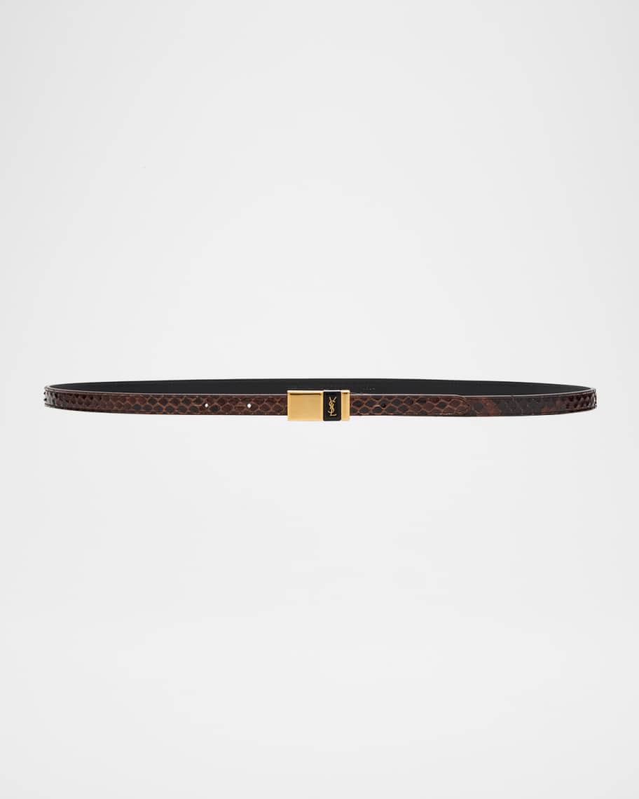 Saint Laurent Dバックル python belt red エディ期 nm_4869329_100134_m