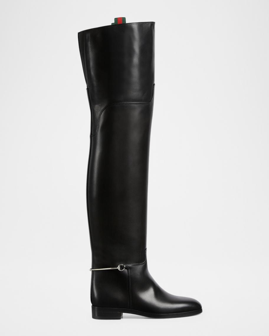 Bottes Cuir Sur Mesure CQ Couture Italie - Overknee Talons Aiguilles 11cm - Pointure 42 Noir