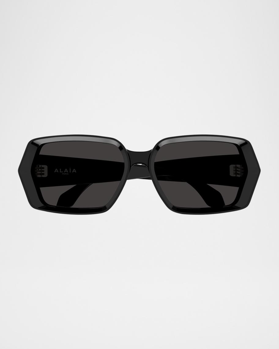 ALAÏA PARIS Navy 56MM Square Oversized Sunglasses 540$ ALAÏA PARIS Navy 56MM Square Oversized Sunglasses 540$ main image 4