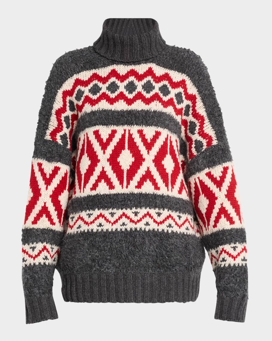 Brunello Cucinelli Retro Jacquard Fair Isle Cashmere